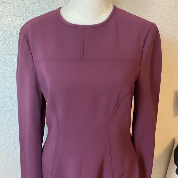 Yigal Azrouel Burgundy Sheath Dress Size 10 Silk Blend - Picture 2 of 12